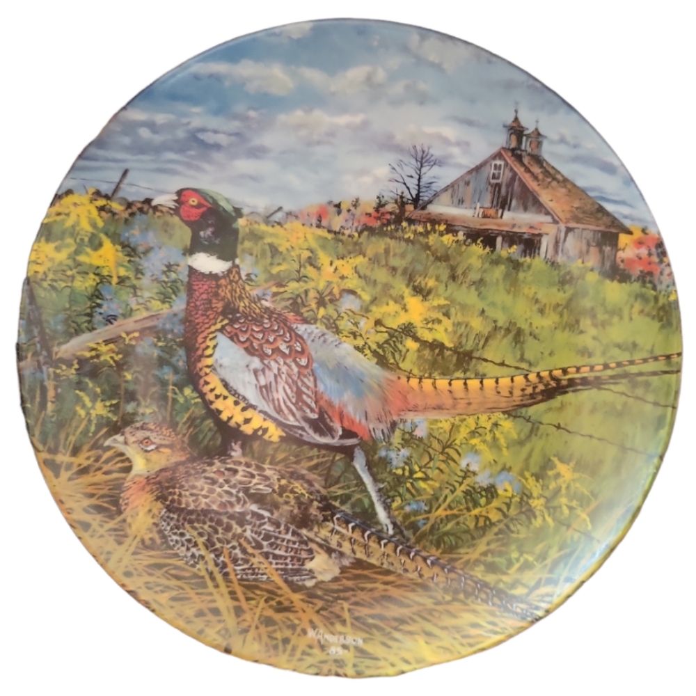 Vtg 86 Wayne Anderson's "The Pheasant" Knowles Collector Plate Male & Hen Hunter